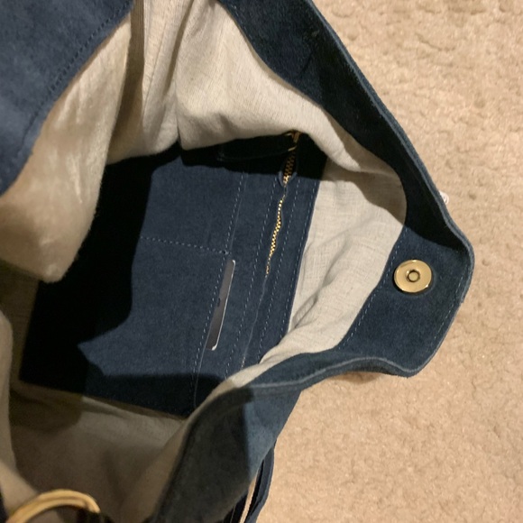 ZARA Blue Suede Purse-EUC!!!!💕 - Picture 4 of 5